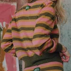 Daily Drills Striped Cardigan NWT